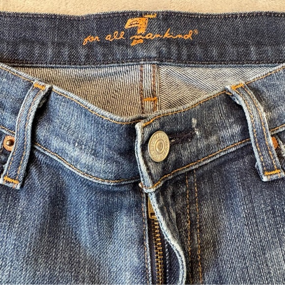 7 For All Mankind Flare & Wide Leg Denim Blue Jeans Wmn’s Sz 28 - Picture 3 of 10